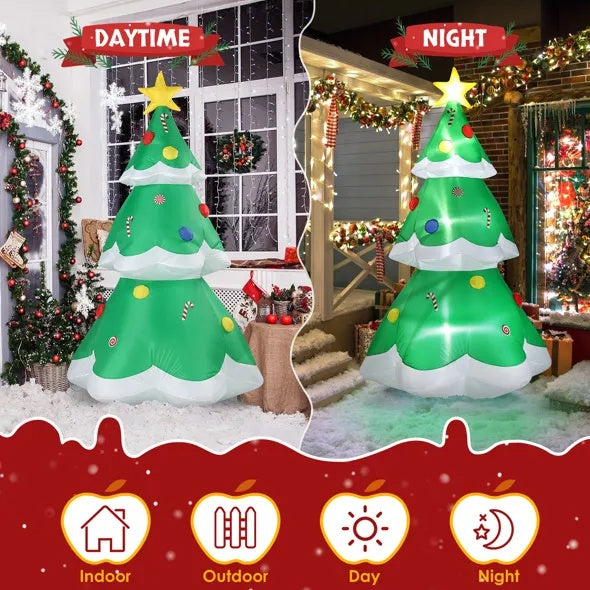 inflatable christmas tree with led