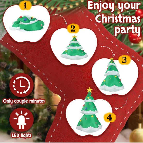 inflatable christmas tree with led