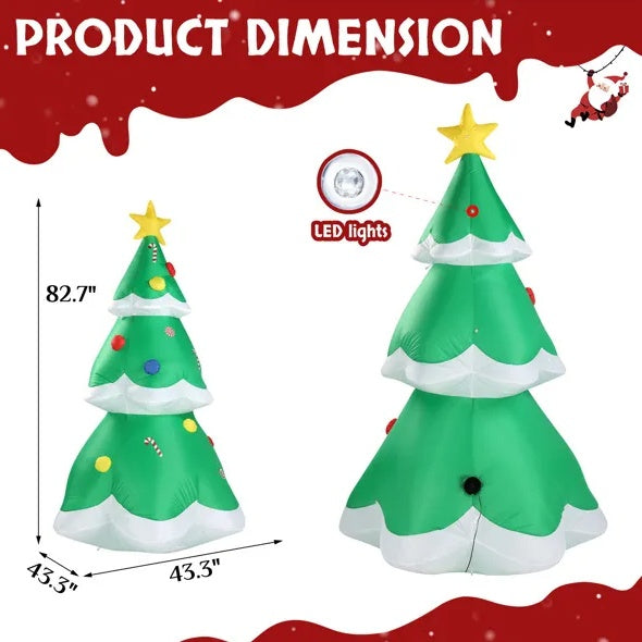 inflatable christmas tree with led