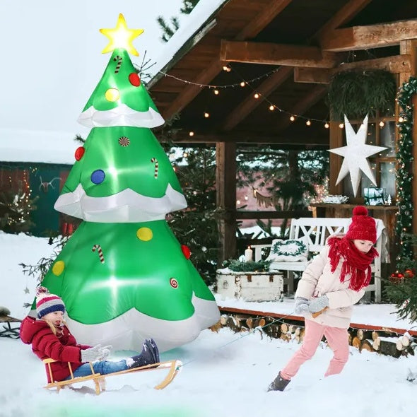 inflatable christmas tree with led